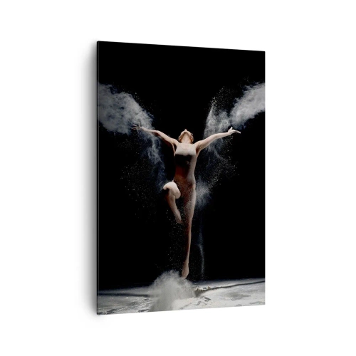 Quadro su tela - Stampe su Tela - Una ballerina in movimento con un sorprendente effetto polvere su uno sfondo nero - 70x100cm - Gli elfi esistono - Decorazione murale moderna per soggiorno e camera da letto ARTTOR