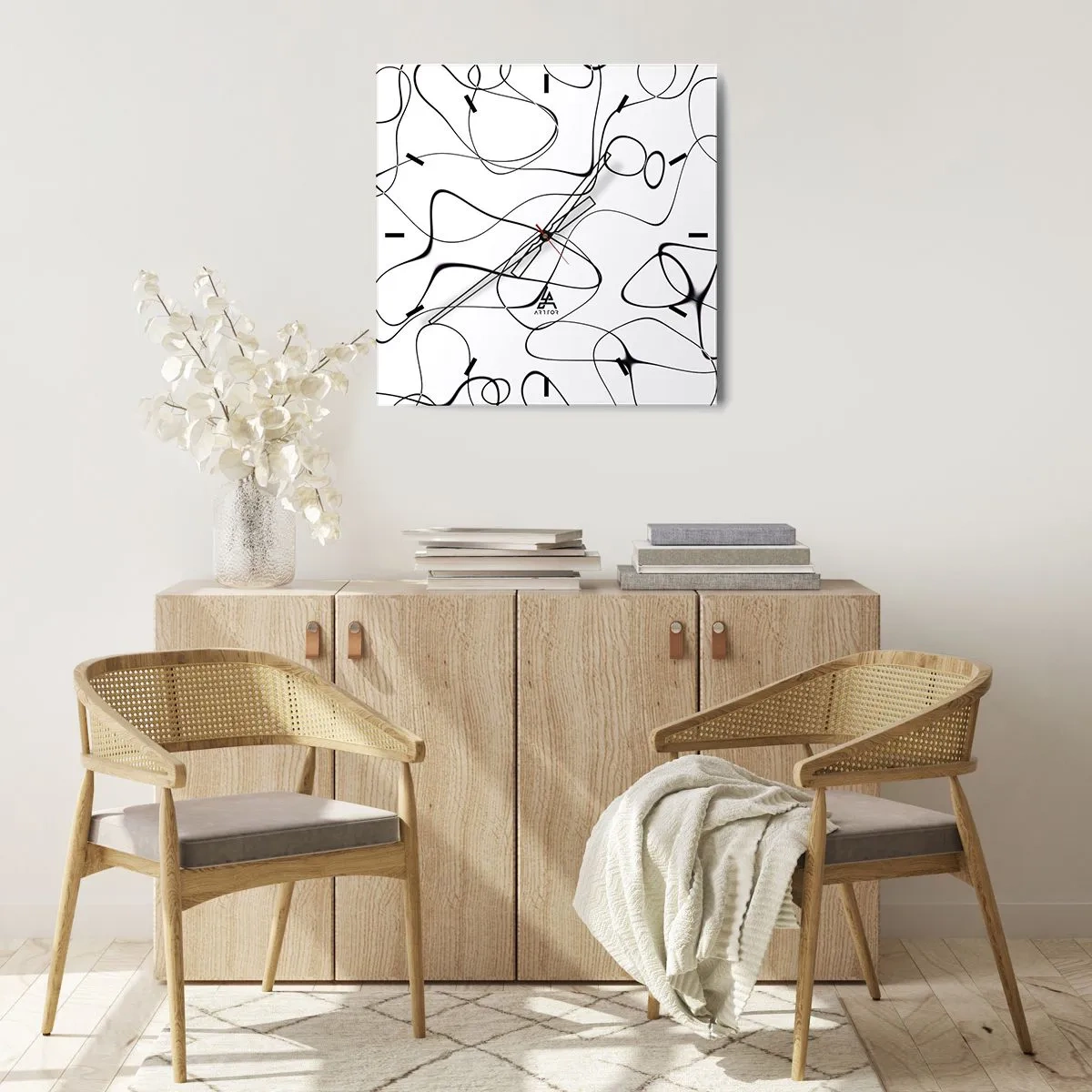 Orologio da parete - Orologio in Vetro - Strade della vita, eventi del destino - 40x40 cm