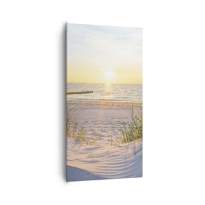 Quadro su tela - Stampe su Tela - Rumore del mare, uccelli che cantano, spiaggia selvatica tra i cespugli... - 65x120 cm