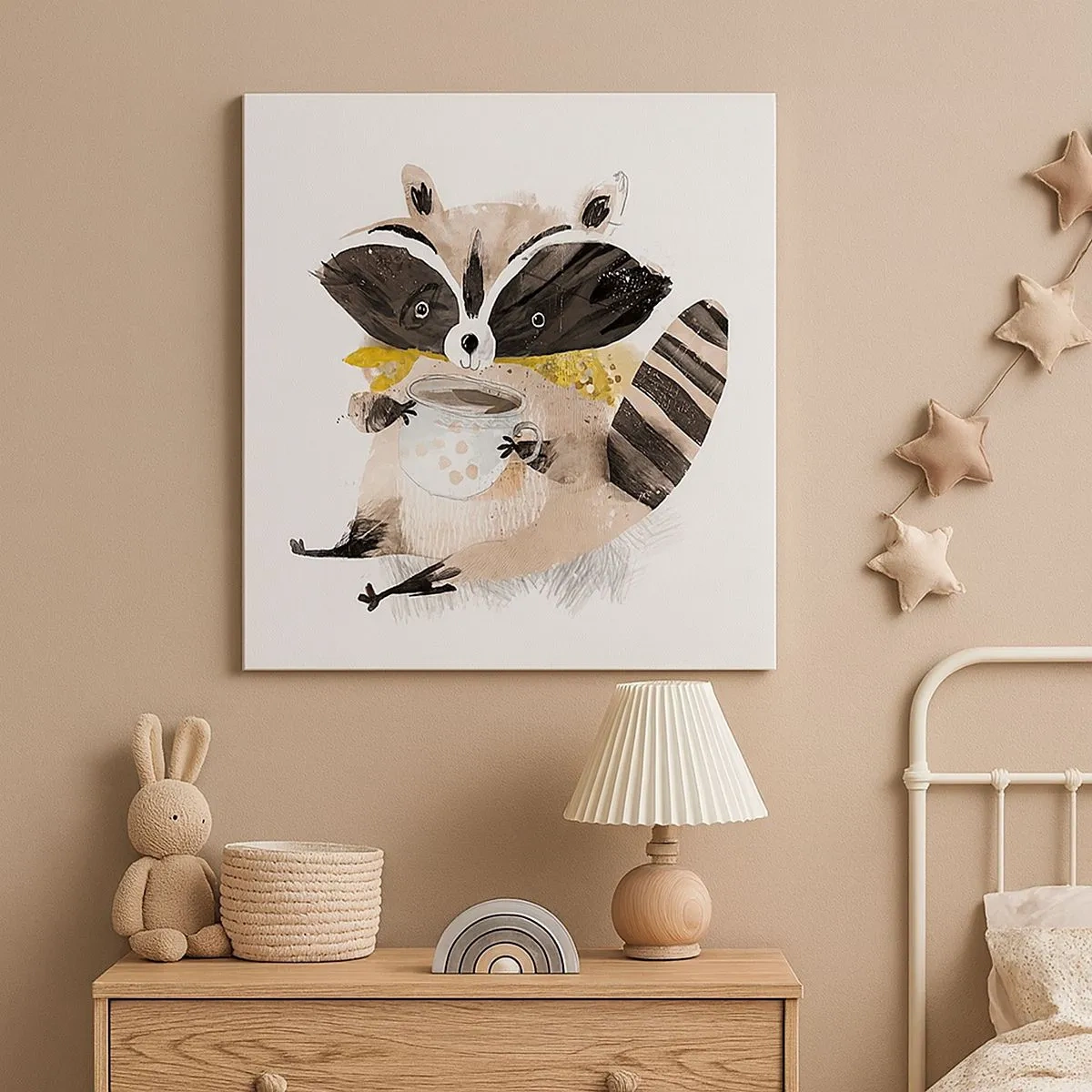 Quadro su tela - Stampe su Tela - Il mio amico procione - 30x30 cm