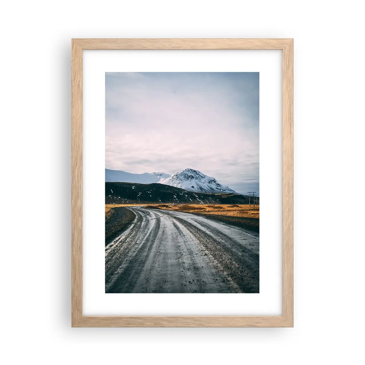 Poster in cornice rovere chiaro - Nel clima dell'Islanda - 30x40 cm
