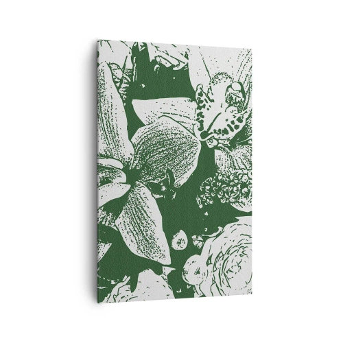 Quadro su tela - Stampe su Tela - Bouquet: il mondo del verde - 80x120 cm