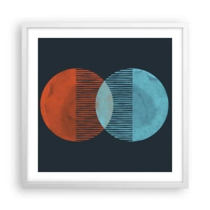 Poster in cornice bianca - Fantasia astronomica - 50x50 cm