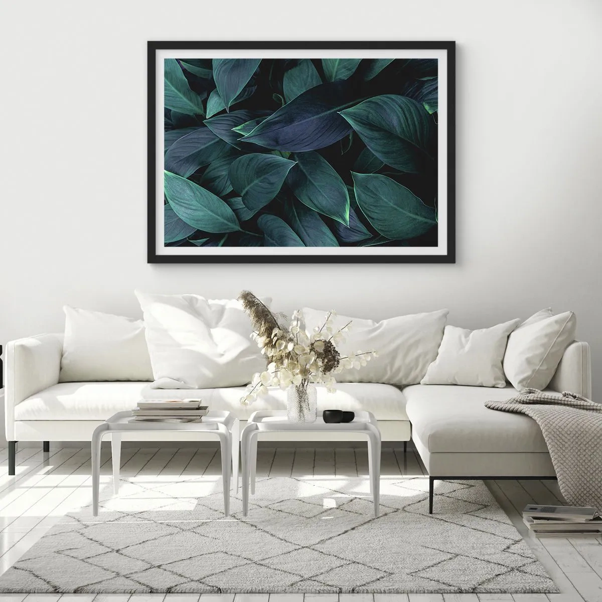 Poster in cornice nera - Il verde puro - 50x40 cm