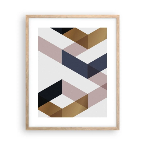 Poster in cornice rovere chiaro - Piani e angoli - 40x50 cm