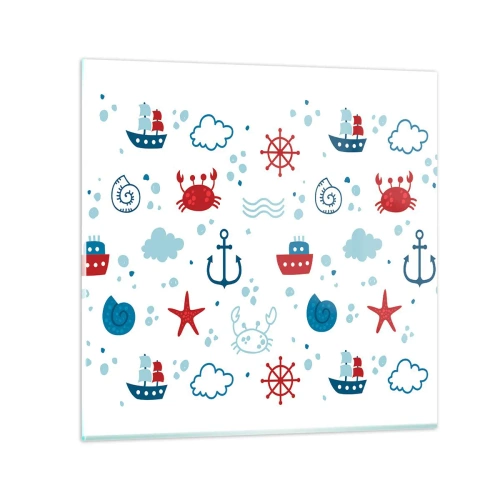 Quadro su vetro - Favola nel mare - 30x30 cm