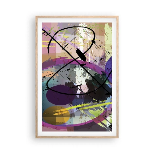 Poster in cornice rovere chiaro - Per la via diritta o tortuosa - 61x91 cm