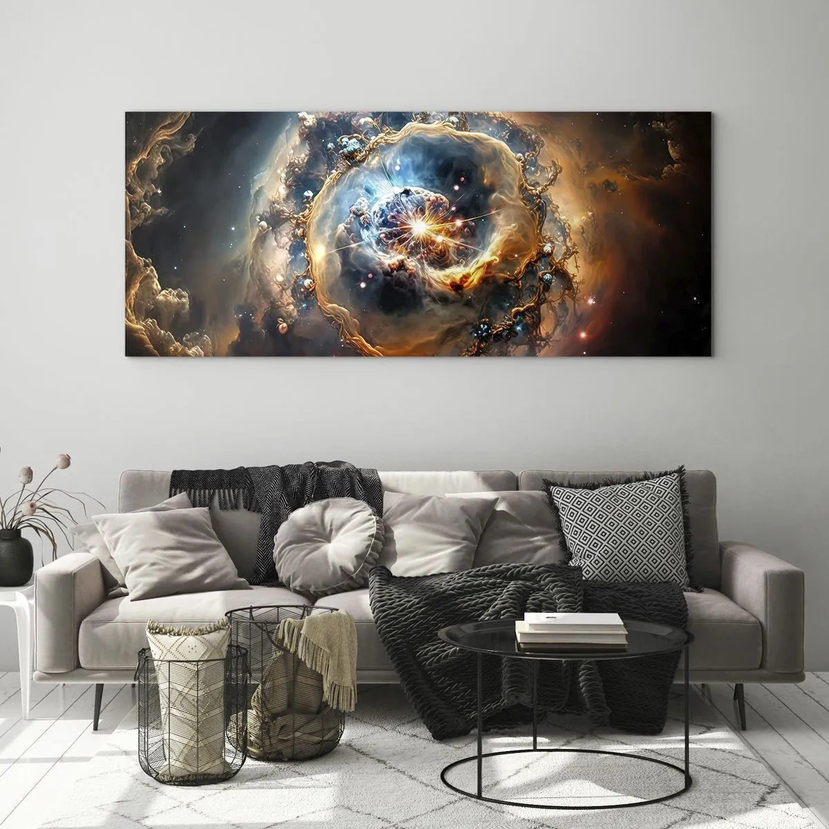 Quadro su vetro - L'inizio - 100x40 cm