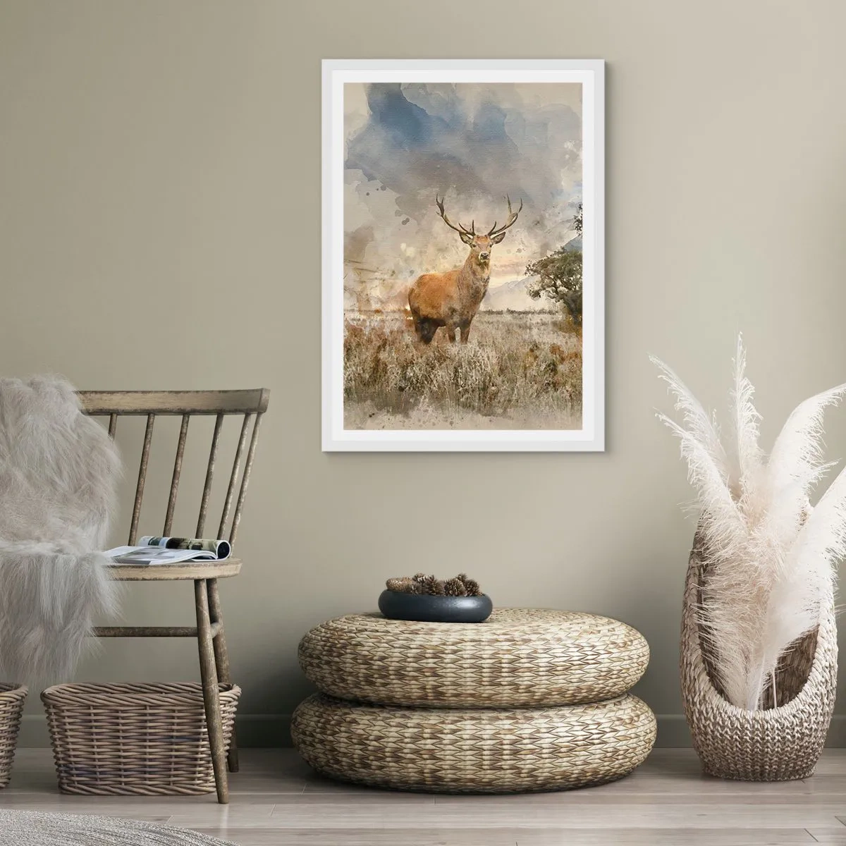 Poster in cornice bianca - Dignità - forza - maestosità - 70x100 cm