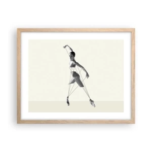 Poster in cornice rovere chiaro - Nel teatro del mondo - 50x40 cm