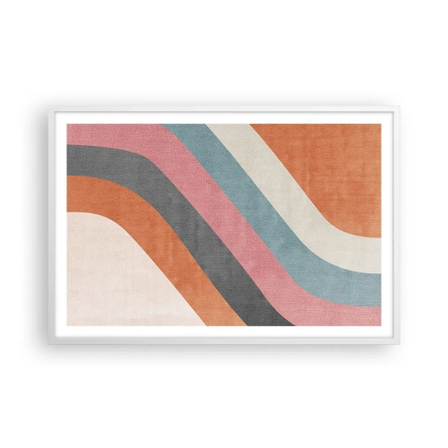 Poster in cornice bianca - Composizione diagonale: movimento - 91x61 cm