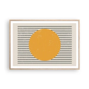 Poster in cornice rovere chiaro - La forza della semplicità - 100x70 cm