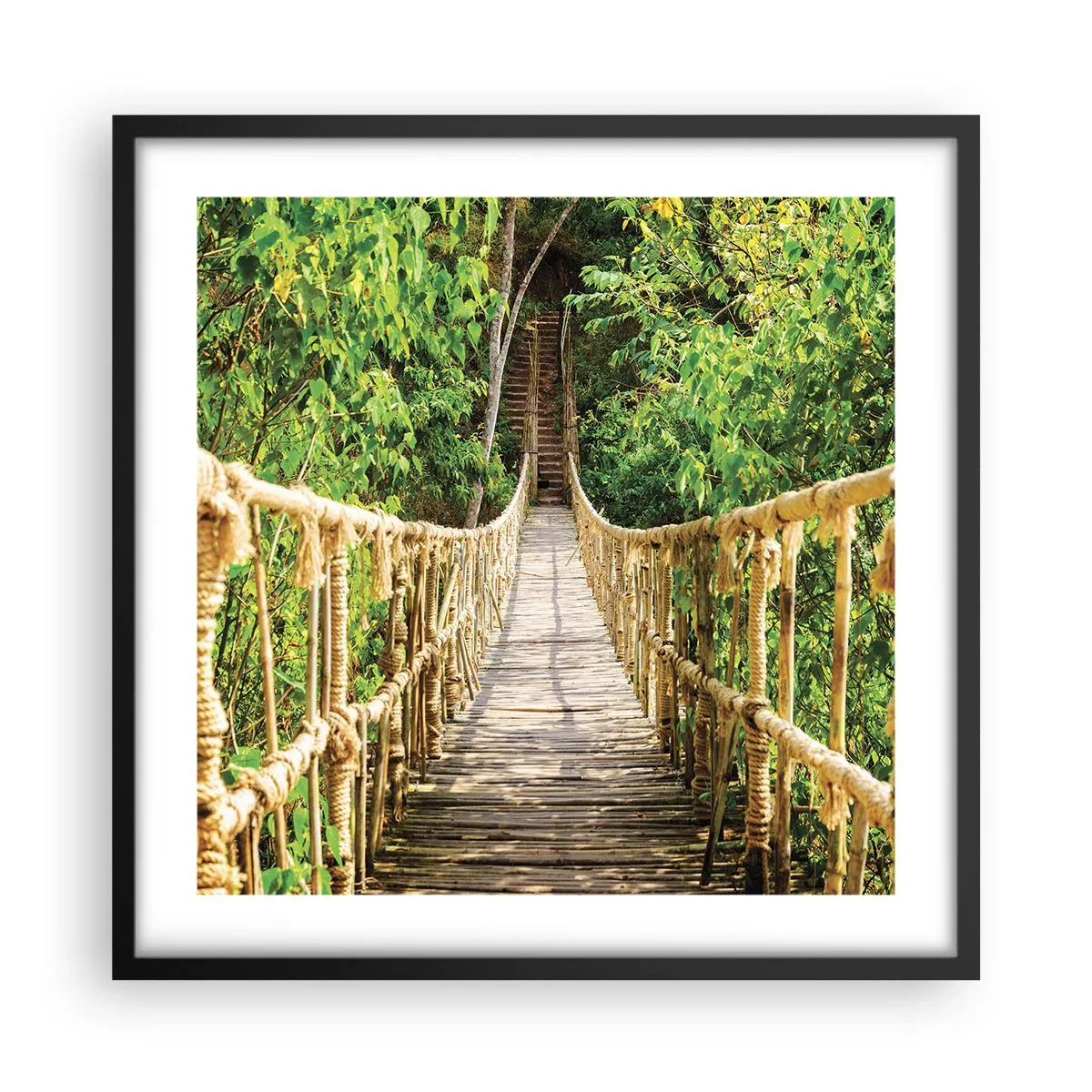 Poster in cornice nera - Sospeso nel verde - 50x50 cm