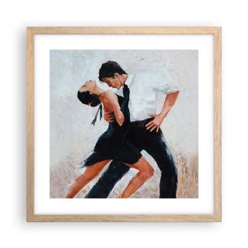 Poster in cornice rovere chiaro - Il tango dei miei sogni - 40x40 cm