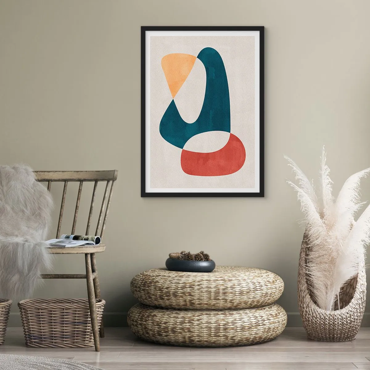 Poster in cornice nera - Influenze e metamorfosi - 30x40 cm