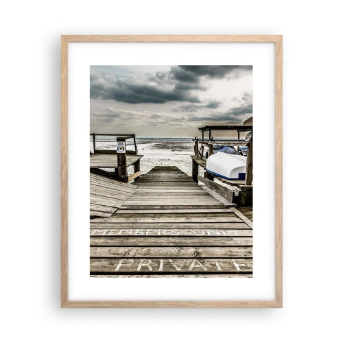 Poster in cornice rovere chiaro - La spiaggia del nord - 40x50 cm