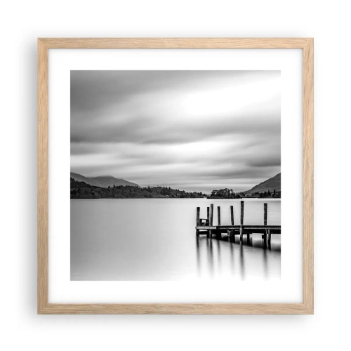 Poster in cornice rovere chiaro - Mitezza e forza - 40x40 cm