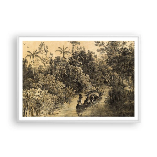 Poster in cornice bianca - Viaggio alla fonte - 100x70 cm