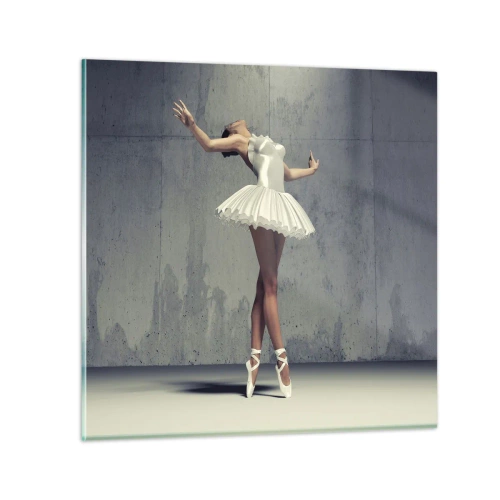 Quadro su vetro - Leggero come un uccello - 70x70 cm