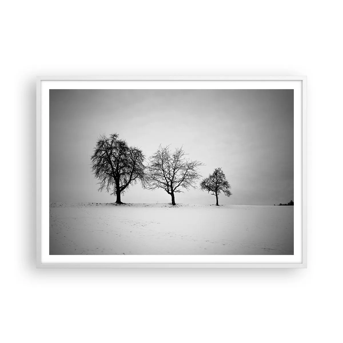 Poster in cornice bianca - Cosa sognano? - 100x70 cm