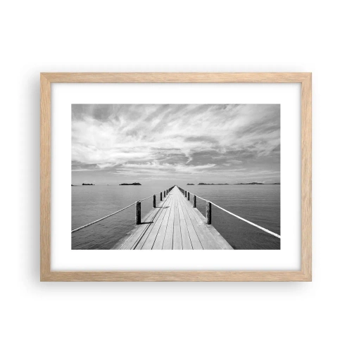 Poster in cornice rovere chiaro - Forse un viaggio... - 40x30 cm