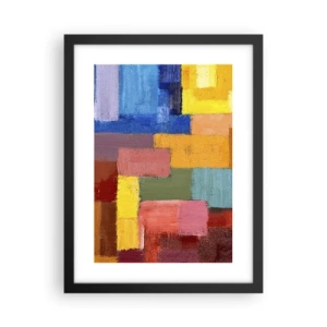 Poster in cornice nera - Ognuno diverso, tutti colorati - 30x40 cm