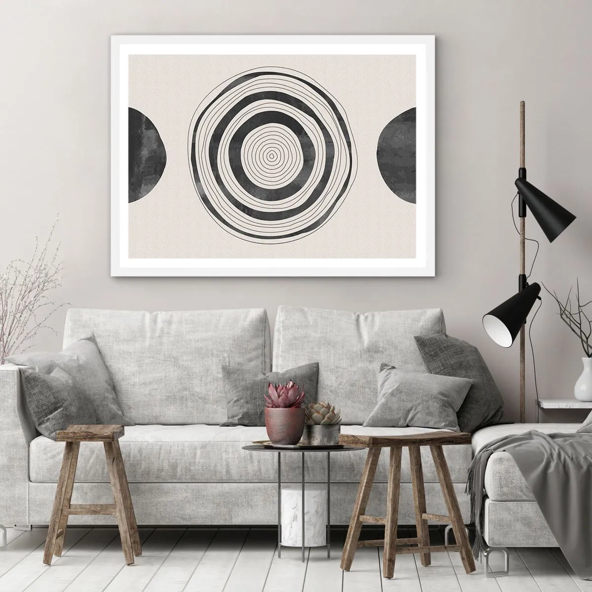 Poster in cornice bianca - Conta ciò che sta in mezzo - 70x50 cm