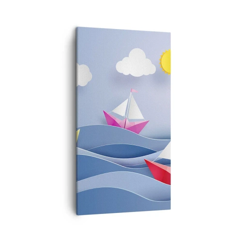 Quadro su tela - Stampe su Tela - Come è bello dondolare tra le onde - 45x80 cm