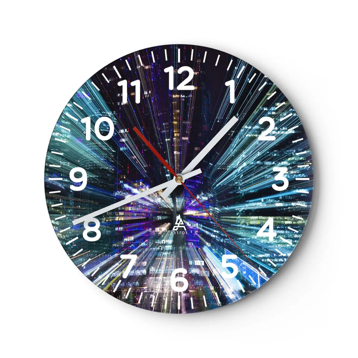 Orologio da parete - Orologio in Vetro - Passaggio nell'iperspazio - 40x40 cm