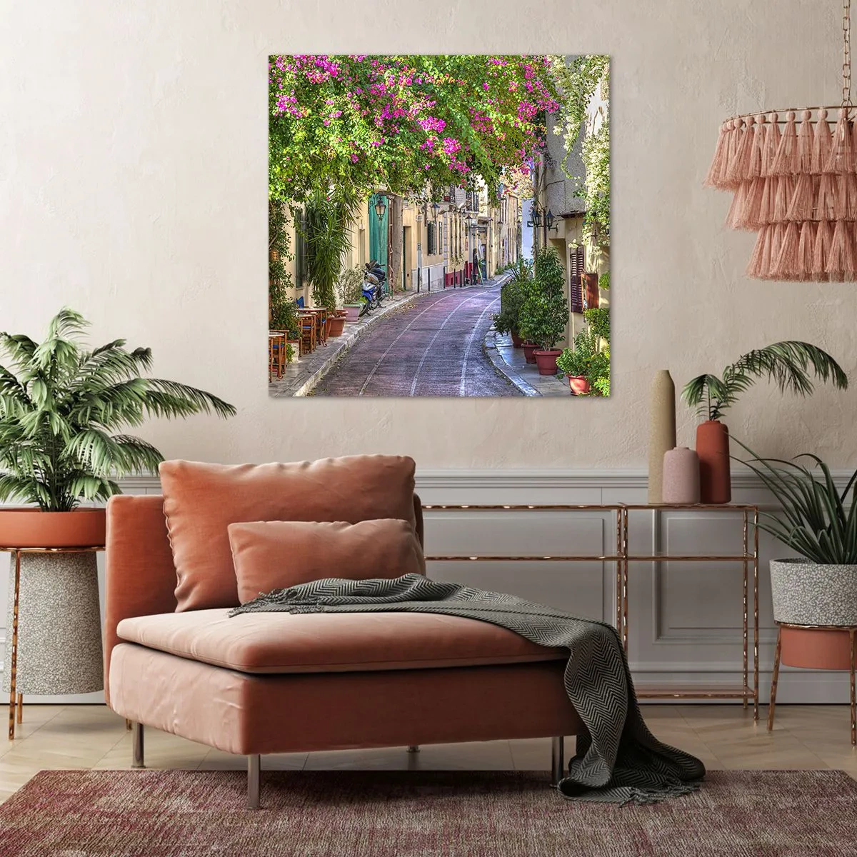 Quadro su tela - Stampe su Tela - Angolo fiorito - 30x30 cm