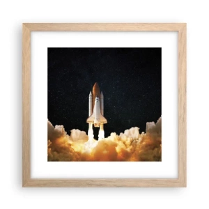 Poster in cornice rovere chiaro - Ad astra! - 30x30 cm