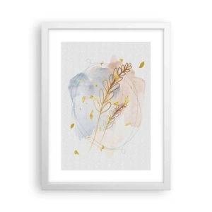 Poster in cornice bianca - Soffio d'oro - 30x40 cm