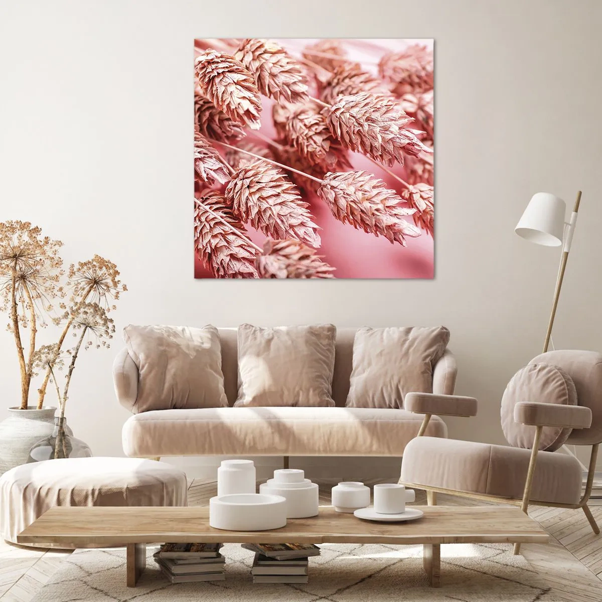 Quadro su tela - Stampe su Tela - Cascata di fiori in rosa - 30x30 cm