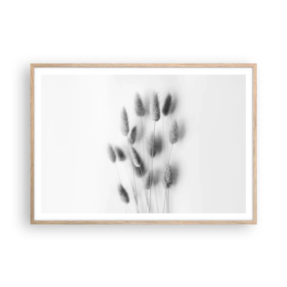 Poster in cornice rovere chiaro - Erba soffice - 100x70 cm