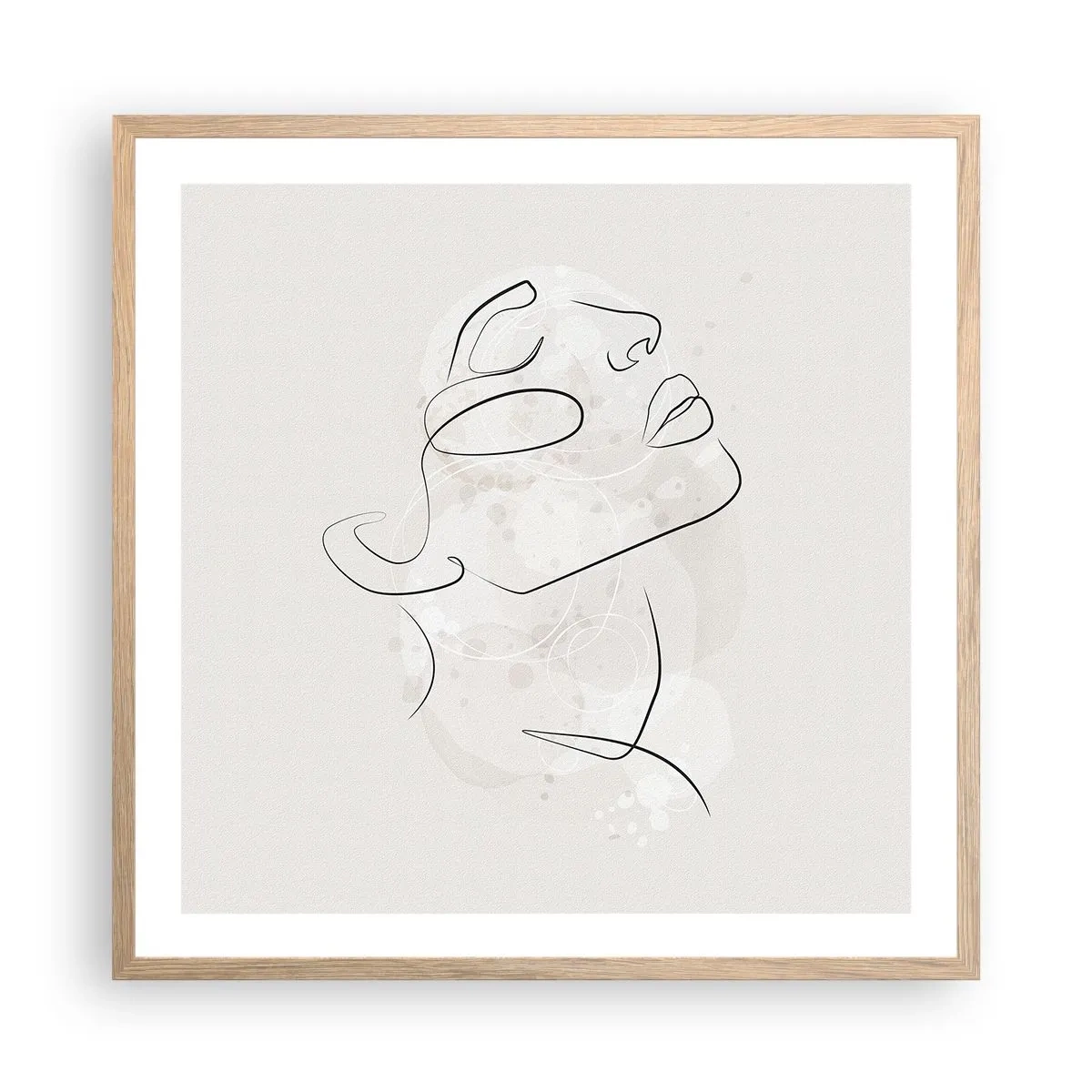 Poster in cornice rovere chiaro - Profilo di sogno - 60x60 cm