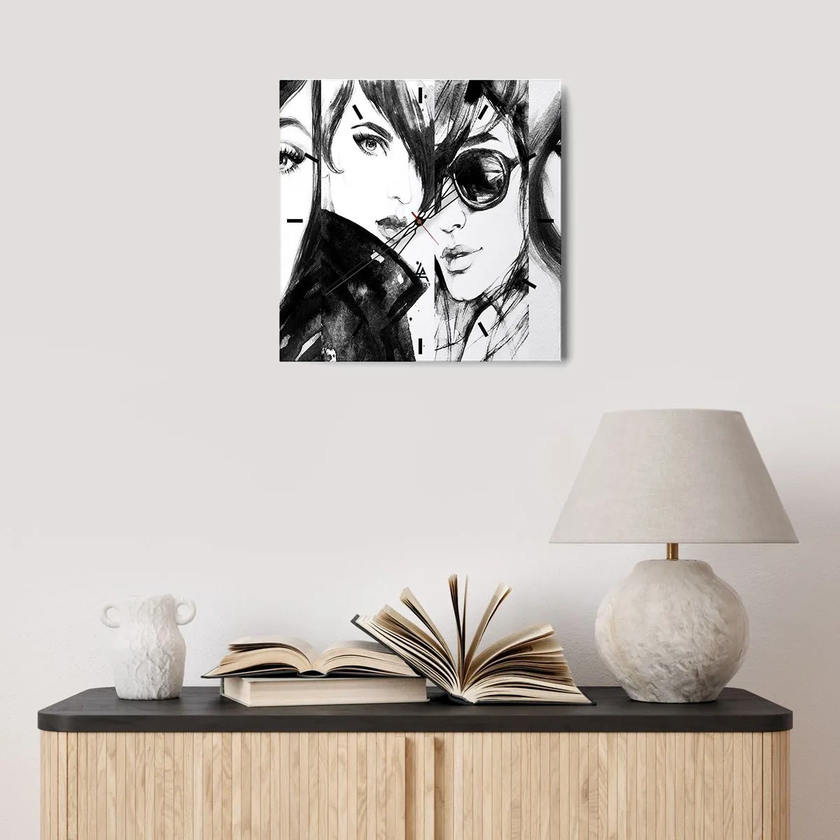 Orologio da parete - Orologio in Vetro - Bellezza moltiplicata - 30x30 cm