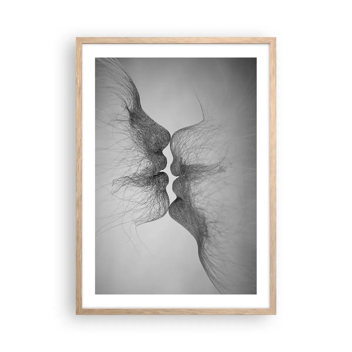 Poster in cornice rovere chiaro - Il bacio del vento - 50x70 cm