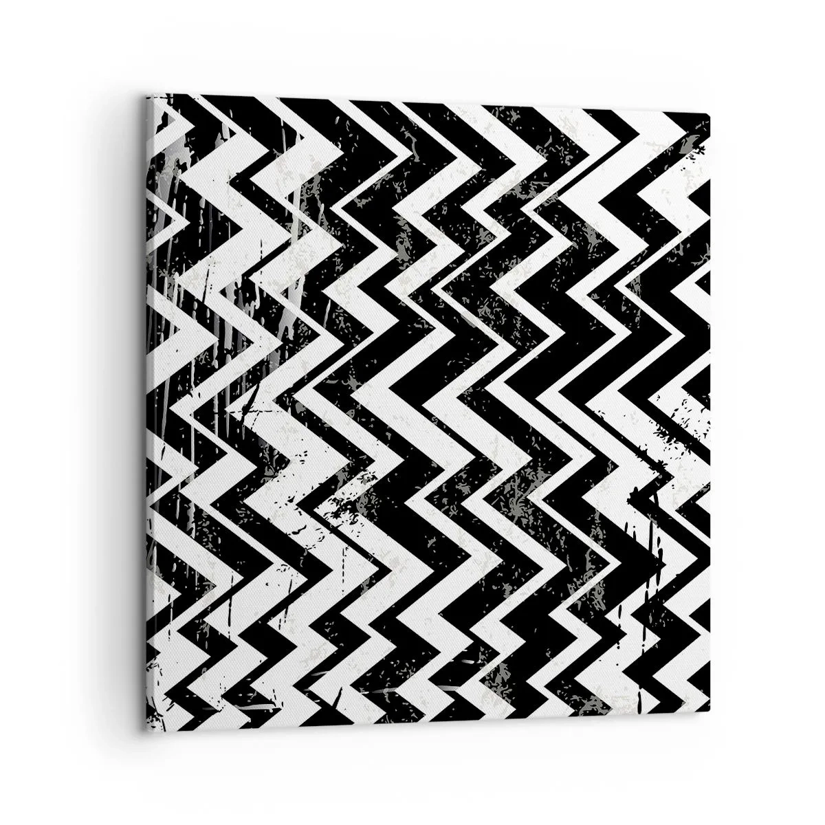 Quadro su tela - Stampe su Tela - Zig-bianco, zag-nero - 60x60 cm