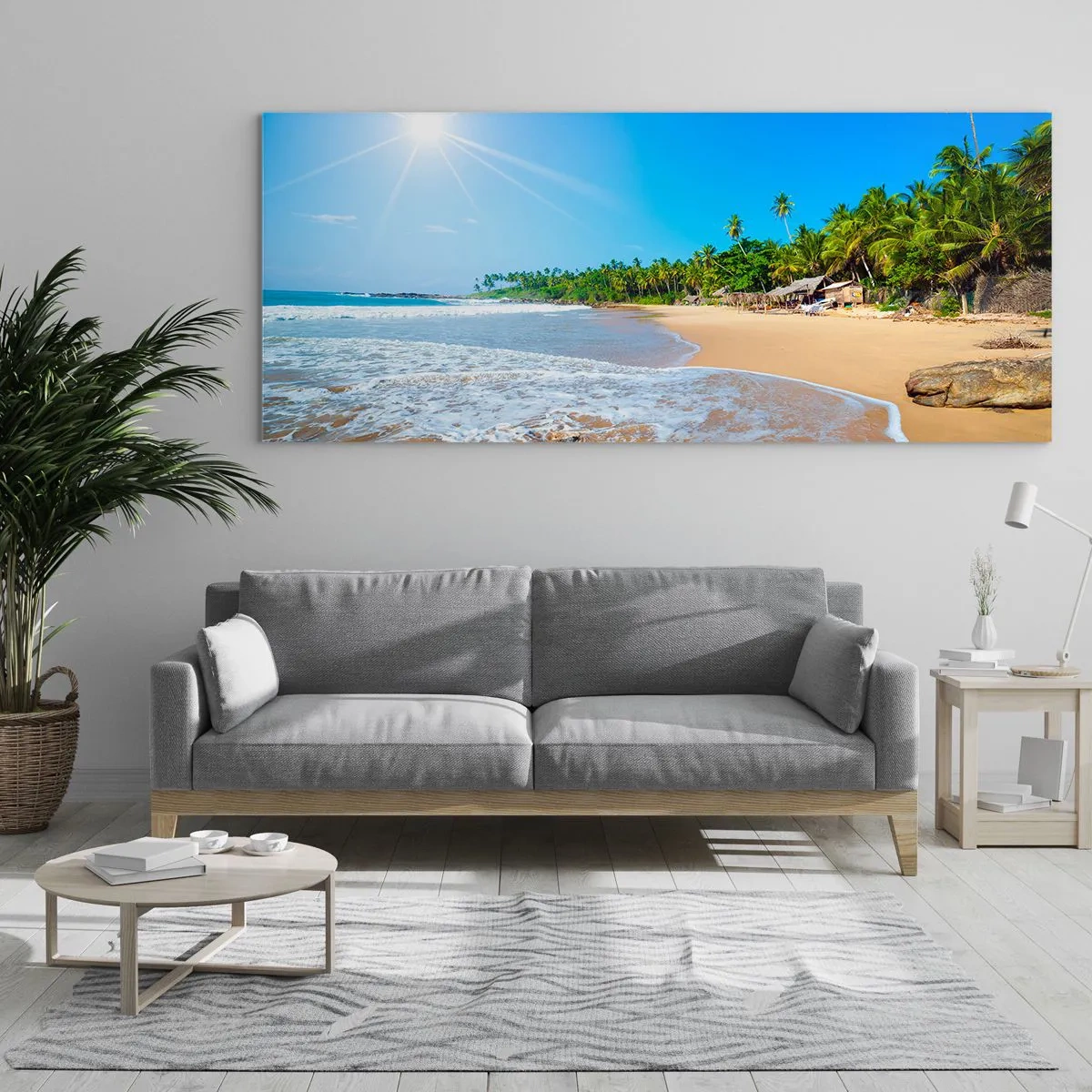 Quadro su vetro - Un luogo esotico per te - 90x30 cm