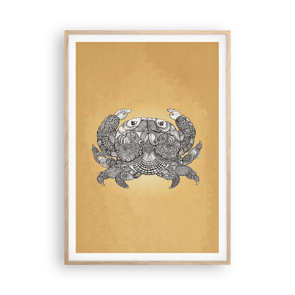 Poster in cornice rovere chiaro - I racconti del granchio - 70x100 cm