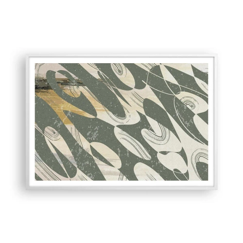 Poster in cornice bianca - Astrazione ritmica - 100x70 cm