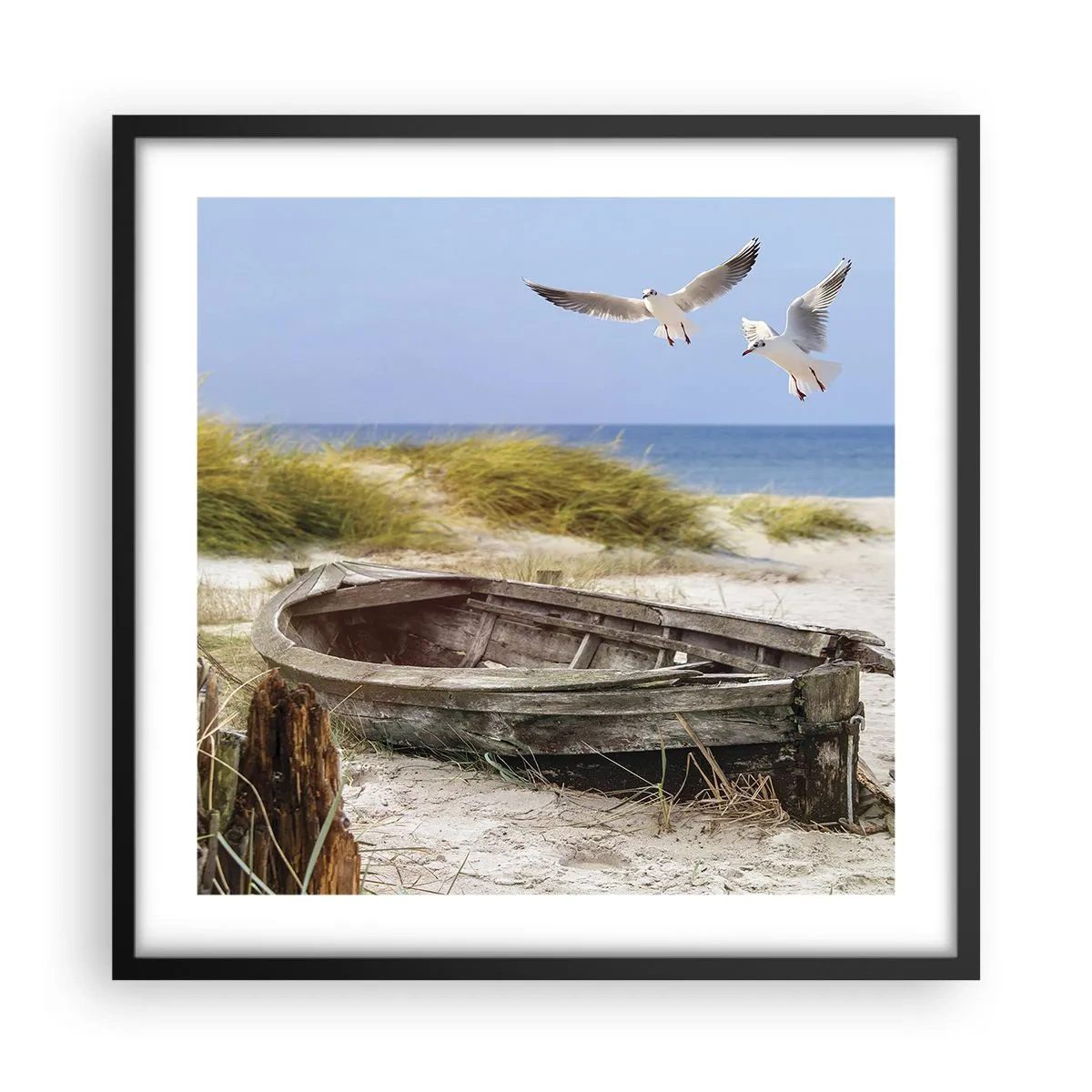 Poster in cornice nera - Bagnate dal vento - 50x50 cm