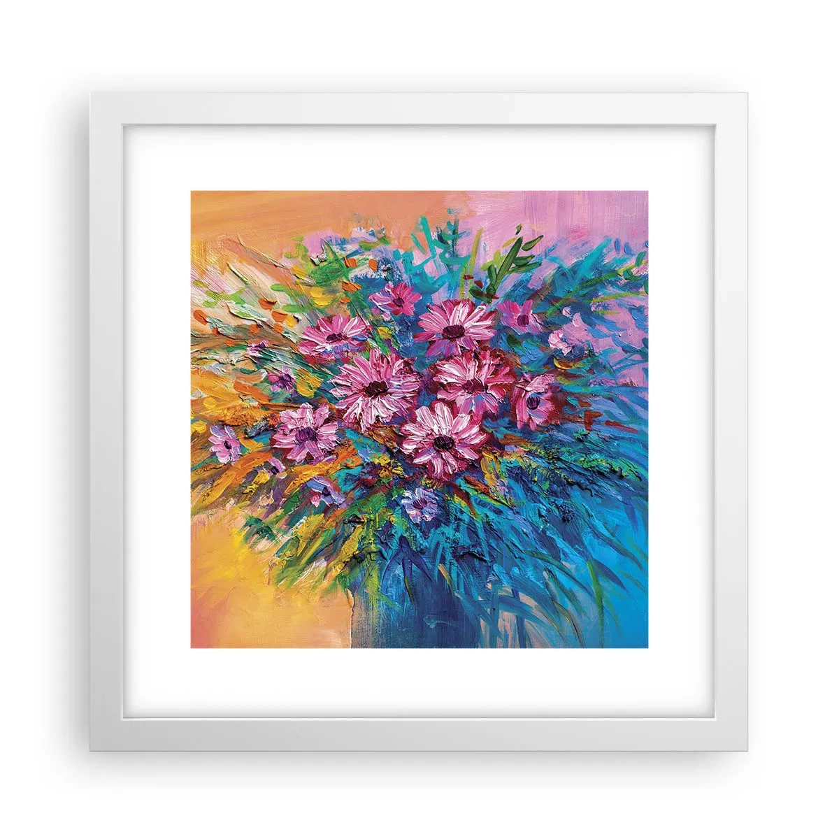 Poster in cornice bianca - L'energia della vita - 30x30 cm