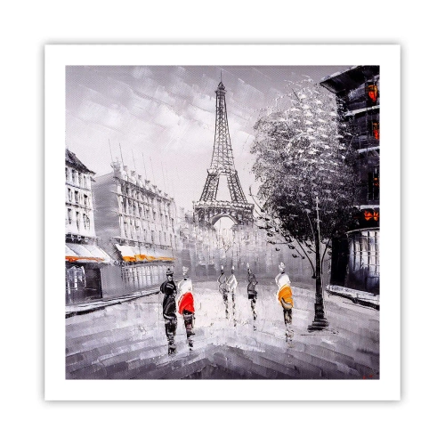 Poster - Passeggiata a Parigi - 60x60 cm