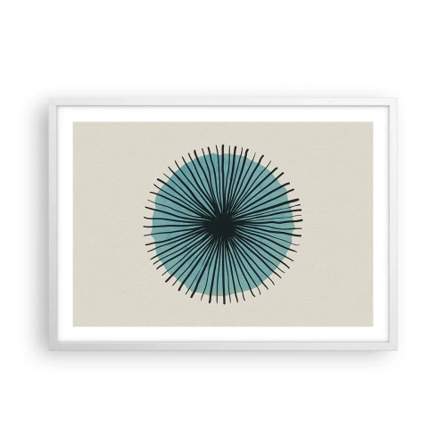 Poster in cornice bianca - Radiosamente nel blu - 70x50 cm