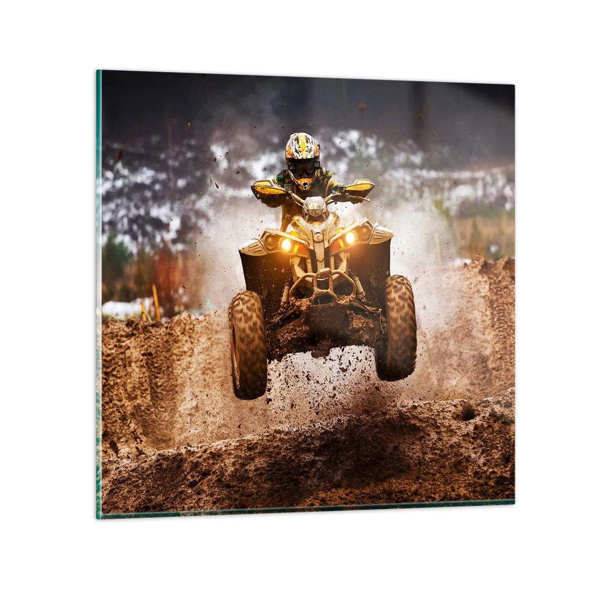 Quadro su vetro - No risk no fun - 40x40 cm