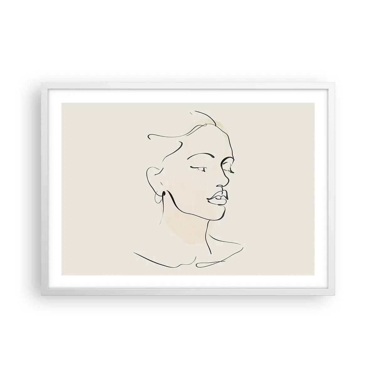 Poster in cornice bianca - Linea sicura - 70x50 cm