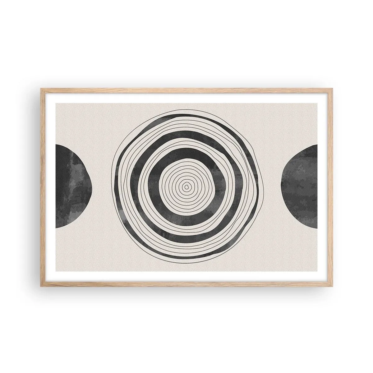 Poster in cornice rovere chiaro - Conta ciò che sta in mezzo - 91x61 cm