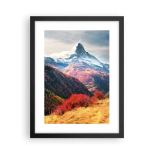 Poster in cornice nera - Autunno alpino - 30x40 cm