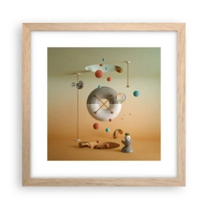 Poster in cornice rovere chiaro - Tutto può succedere - 30x30 cm